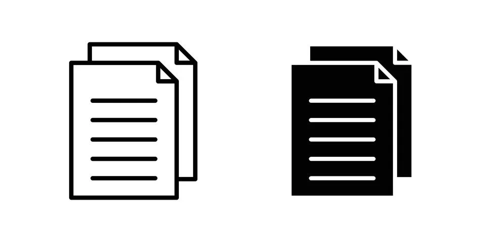 Paper documents icon Illustration Eps10 for web or app Stock Illustration