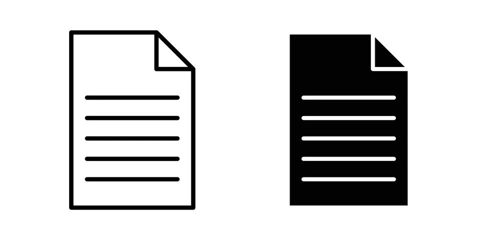 Paper documents icon or illustration vector symbols Illustrazione stock