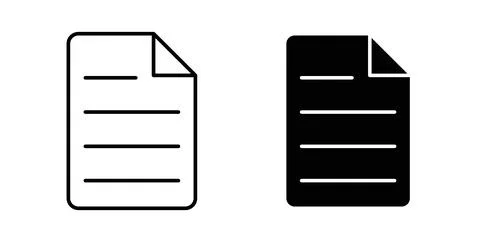 Paper documents icon. Style is flat and line symbol 스톡 일러스트
