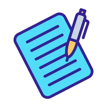 Paper documents icon vector. Isolated contour symbol illustration Stock Illustration