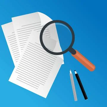 Paper documents Stock Illustration