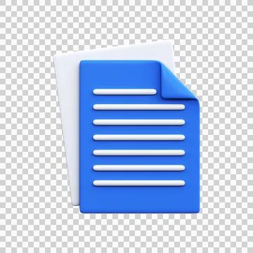 Paper documents symbol, 3D rendering.. Stock Illustration