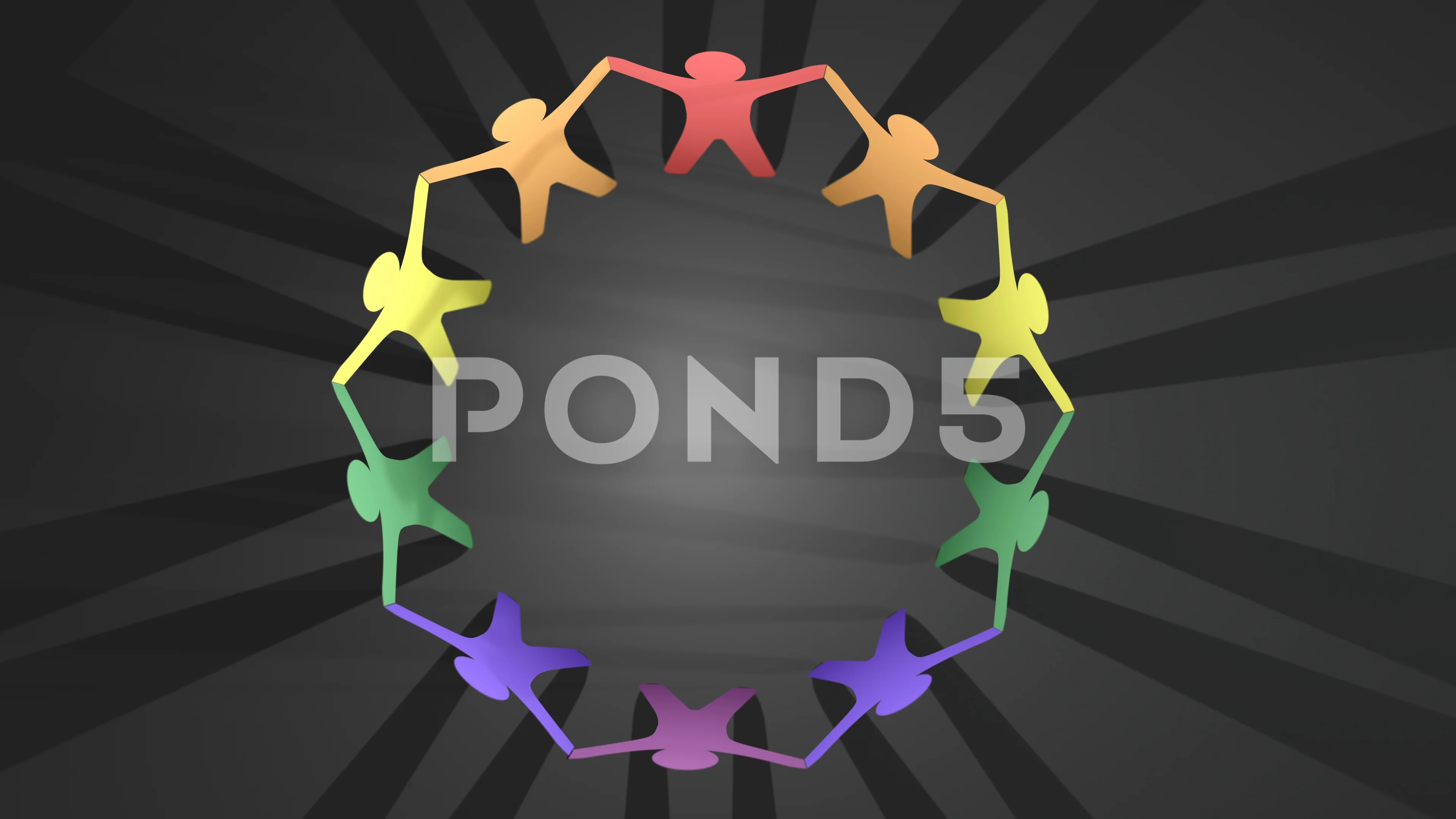 Paper Doll Chain Cutout People Concept For Multisexual Lgbt