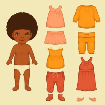 Paper doll Stock Illustration