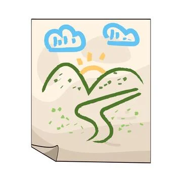 Paper drawing illustration Stock Illustration