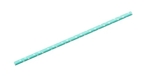 Paper drinking straw isolated on white background with clipping path Stock Photos