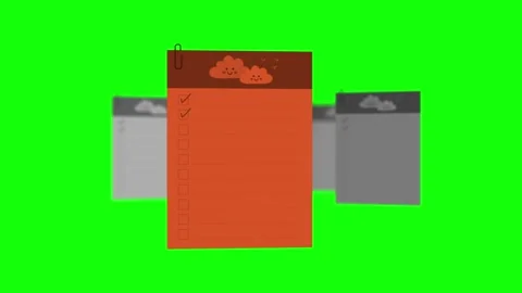 Paper Dynamic - Chroma Key Green Screen Footage Stock-Footage 337990422