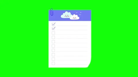 Paper Dynamic with Cloud on Green Screen Chroma Key Background Stock Footage 337990392
