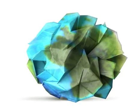 Paper earth Stock Illustration