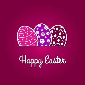 Paper easter egg card. Stock Illustration