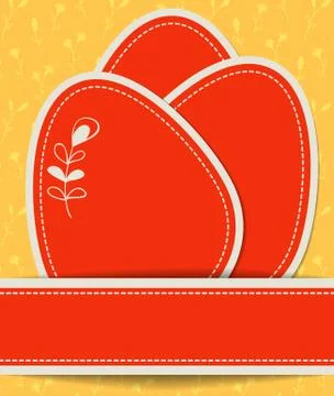 Paper easter eggs Stock Illustration