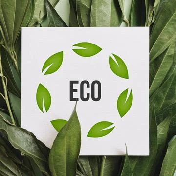 Paper with eco message Stock Photos