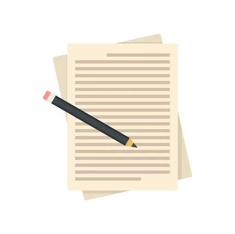 Paper editor icon flat isolated vector 스톡 일러스트
