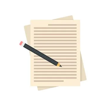Paper editor icon flat isolated 스톡 일러스트