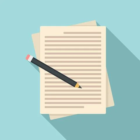 Paper editor icon, flat style 스톡 일러스트
