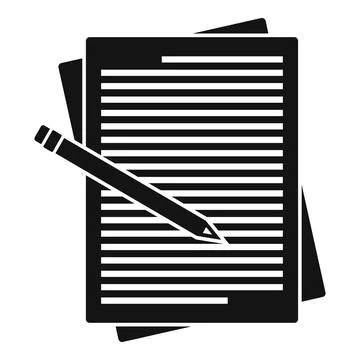 Paper editor icon, simple style 스톡 일러스트