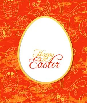 Paper egg card Stock Illustration