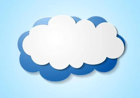 Paper elegant cloud sticker. Vector background eps 10 Paper elegant cloud ... Stock Photos