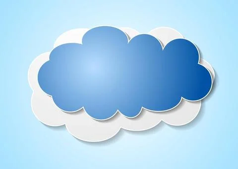 Paper elegant cloud sticker. Vector background eps 10 Paper elegant cloud ... Foto stock