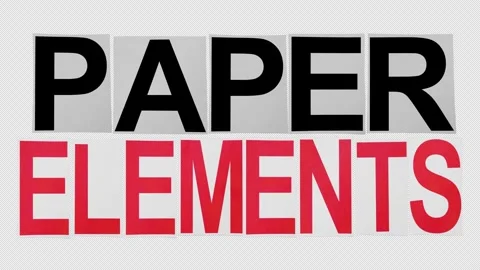 Paper Elements On Alpha 4k 2 Versions Video stock 305230848