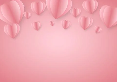 Paper elements in shape of heart greeting card design Stock Illustration