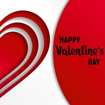 Paper elements in shape of heart for Happy Valentine s Day. Colorful heart Stock Illustration