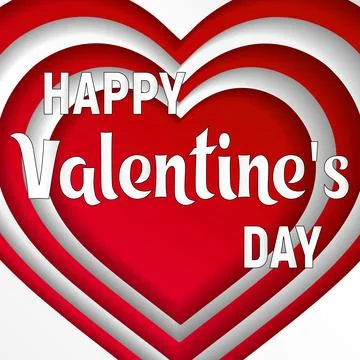 Paper elements in shape of heart for Happy Valentine s Day. Colorful heart 스톡 일러스트