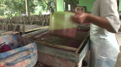 Paper from elephant dung Vídeo Stock 565314