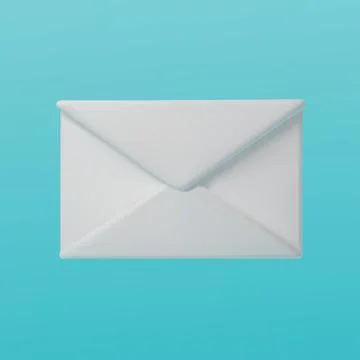 A paper envelope in 3D style Stock Illustration