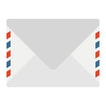 Paper envelope flat clipart vector illustration Ilustração Stock