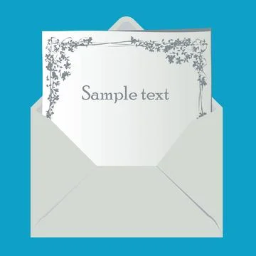 Paper envelope isolated with sample text Paper envelope isolated with samp... Stock Photos