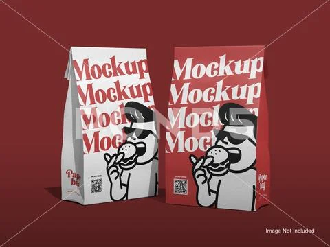 Paper Fast Food Box Mockup - Isolated and Open PSD Template