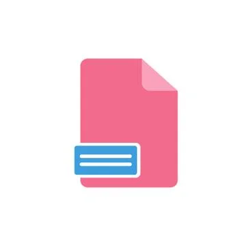 Paper File icon, modern flat design color sign vector Stock Illustration