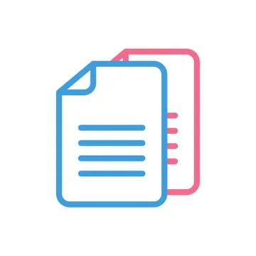 Paper File icon, modern flat design color sign vector Stock Illustration