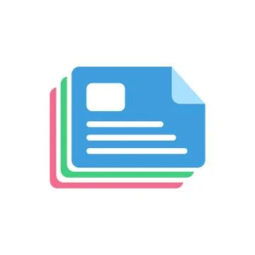 Paper File icon, modern flat design color sign vector Stock Illustration