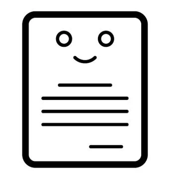 Paper File Smiley Stock Illustration