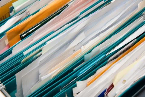 Paper files Foto stock