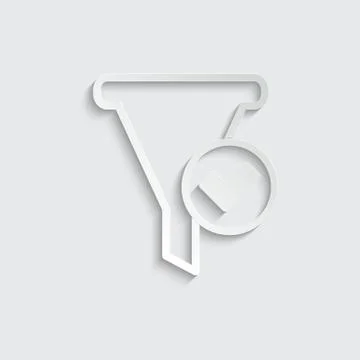 Paper filter icon - black vector sign Stock Illustration