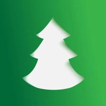 Paper fir tree. vector Stock-Illustration