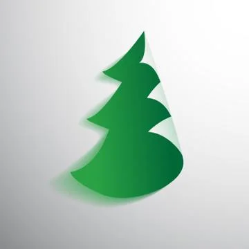 Paper fir tree. vector イラスト素材