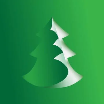 Paper fir tree. vector illustration イラスト素材