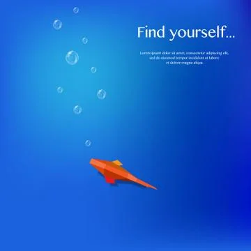 Paper fish background Stock Illustration