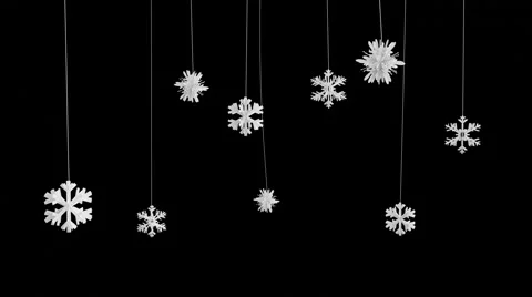 Paper Flakes, holiday background, Alpha PNG Video stock 57607372