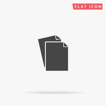 Paper flat vector icon Stock Illustration