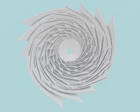 Paper flower. 3d rendering Background. stock illustration Stock Illustration