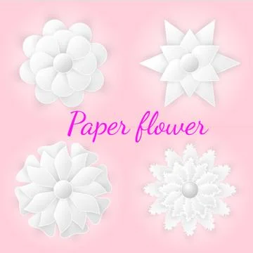 Paper flower. Background. Vector illustration Stock Illustration
