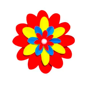 Paper flower isolated Stock Photos