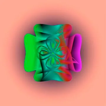 Paper flower with pleasant shadow Stock Illustration