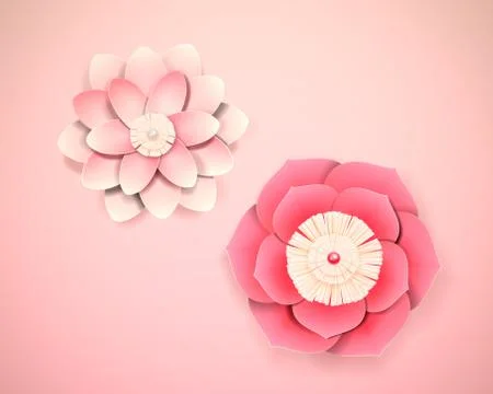 Paper flowers design Stock-Illustration
