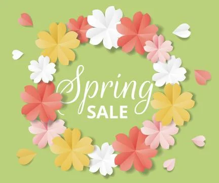 Paper flowers Stock Illustration